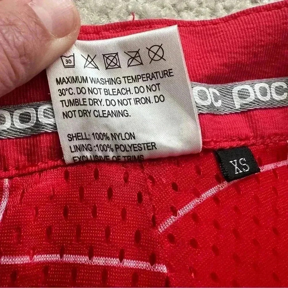 POC Sweden Men Mountain Biking Shorts Red Size XS 12.5” Inseam Outdoor Active. - Picture 9 of 14